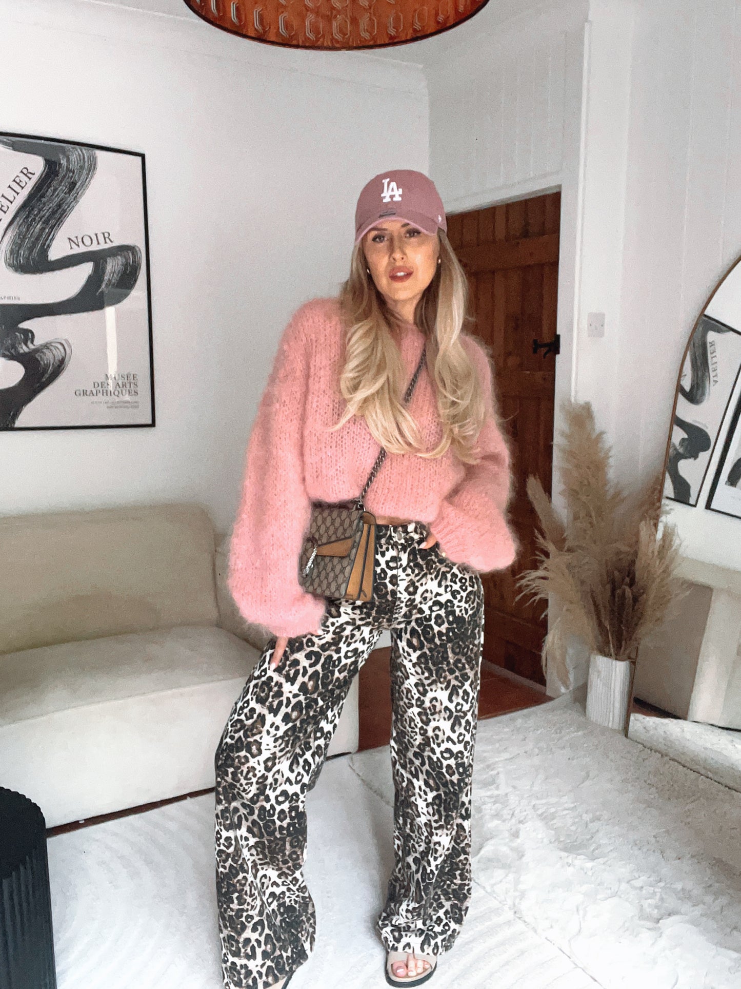 Leopard Wide Leg Jeans
