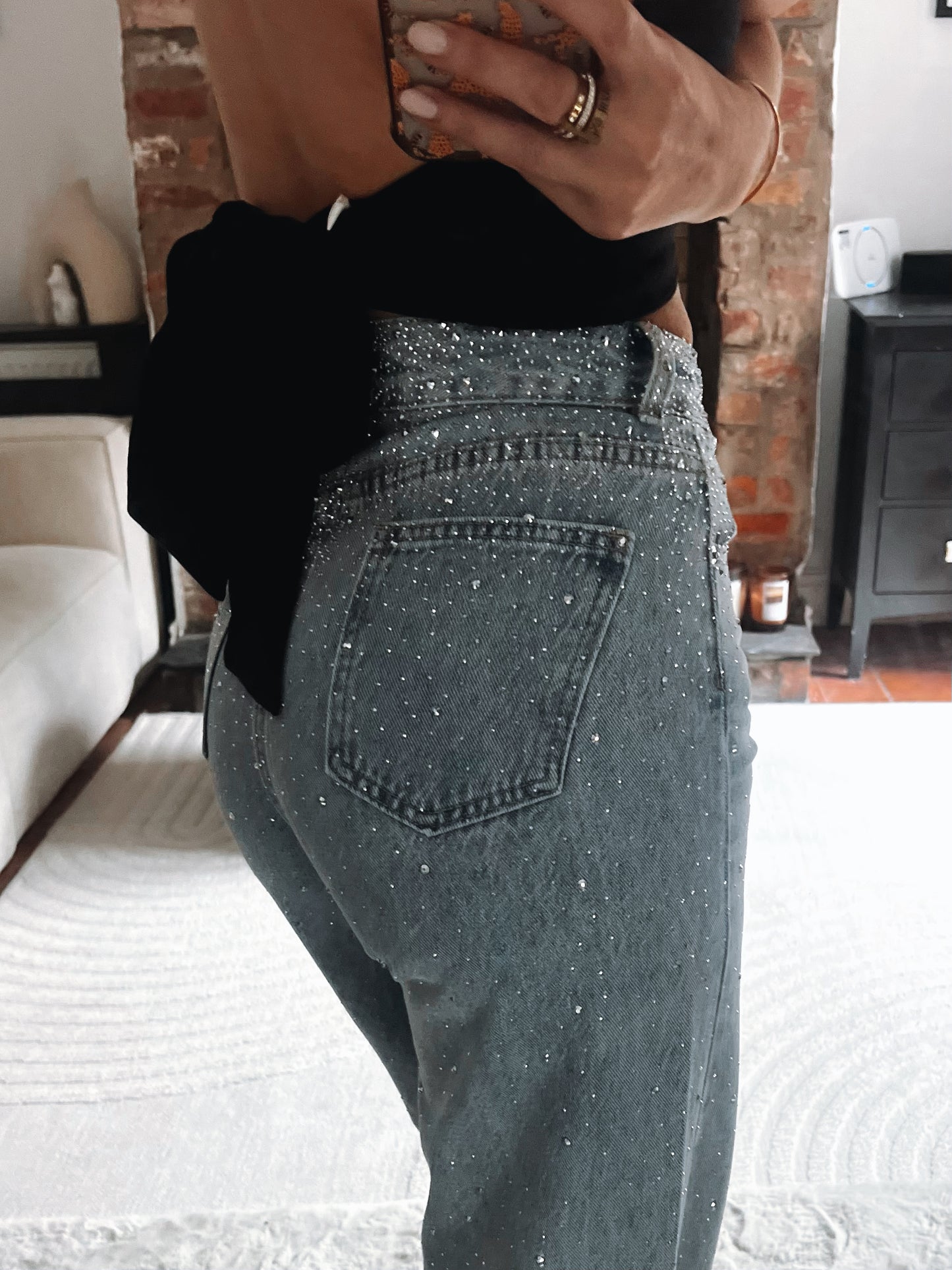 Light Blue Embellished Jeans
